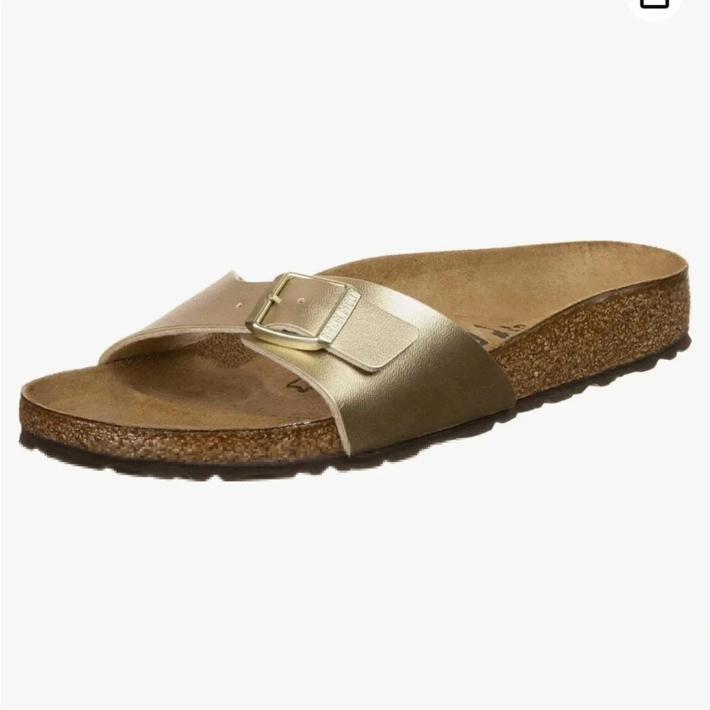 Birkenstocks Madrid Taupe stylish neutral  Birkenstock sandal gold comfortable